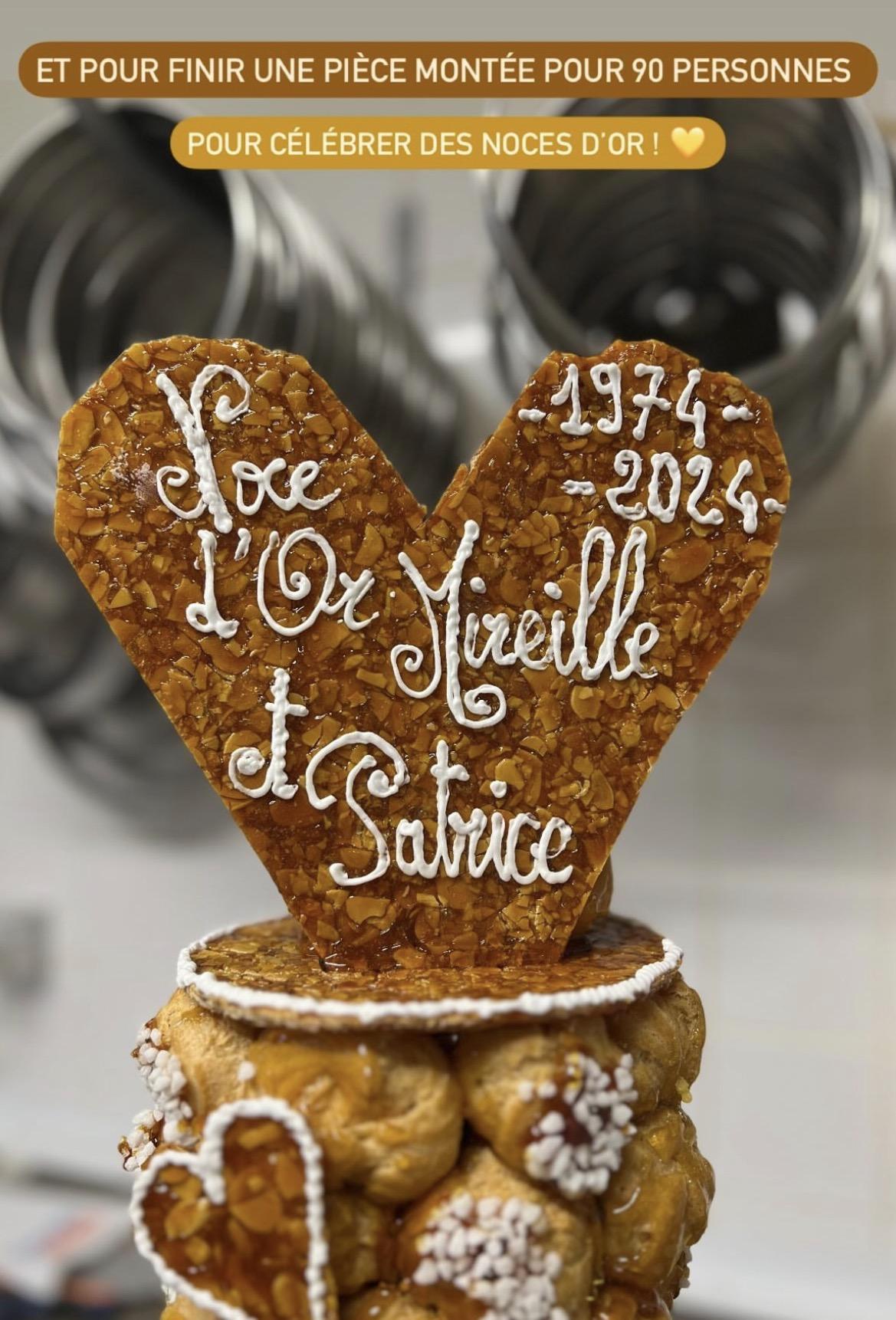 Pièce montée pour des noces d’or 💛✨